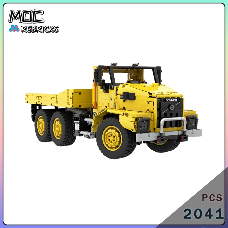 MOC RC 6x4 Heavy Duty Dump Truck Model App Remote Control Engineering Vehicle DIY Building Blocks Bricks Toy Gift For Adults