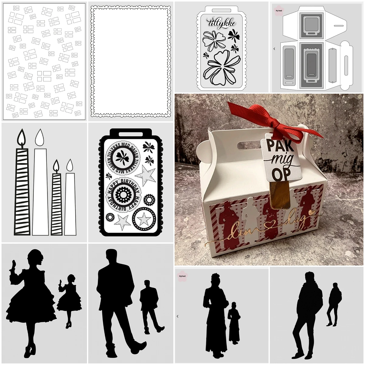 2026 New Bubble Frames Silhouette Boy Metal Craft Cutting Die DIY Scrapbook Paper Diary Decoration Card Handmade Embossing