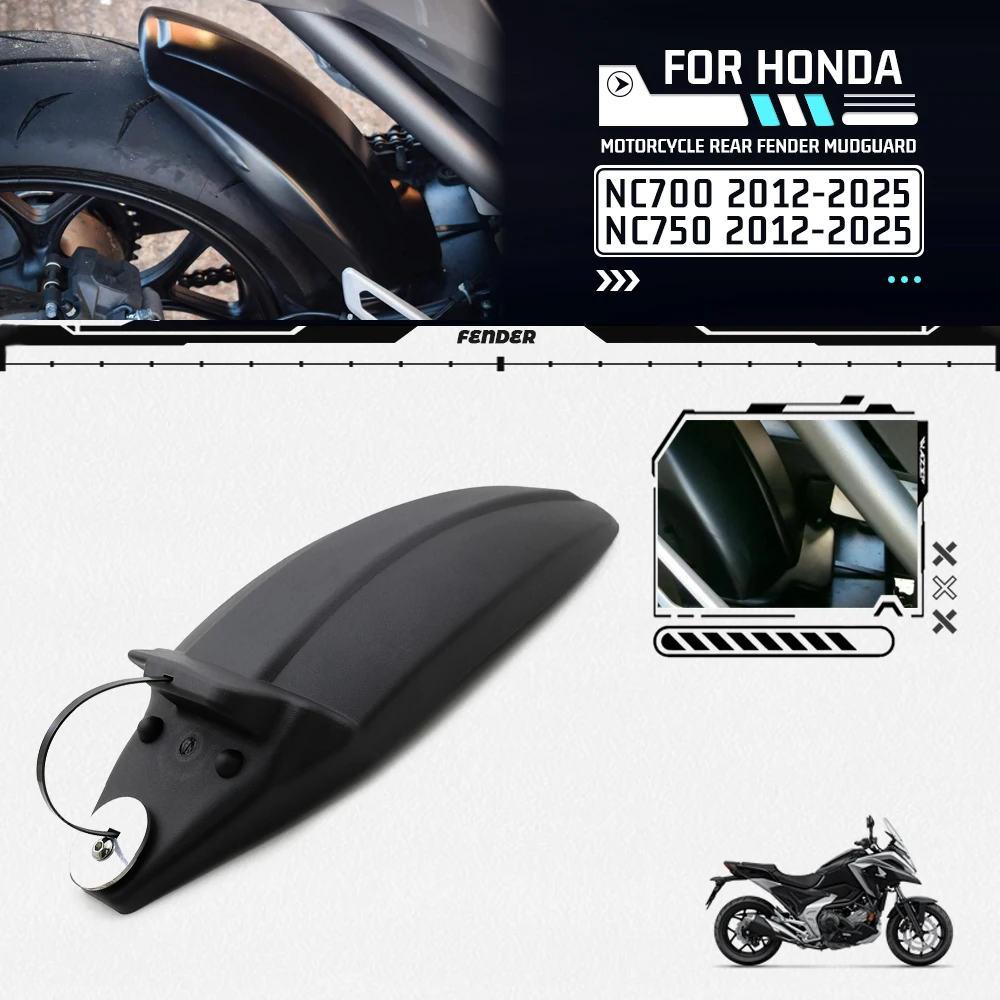 

For Honda NC700X NC700S NC750X NC750S NC 700 750 2012-2025 Motorcycle Accessories Rear Fender Mudguard Splash Guard