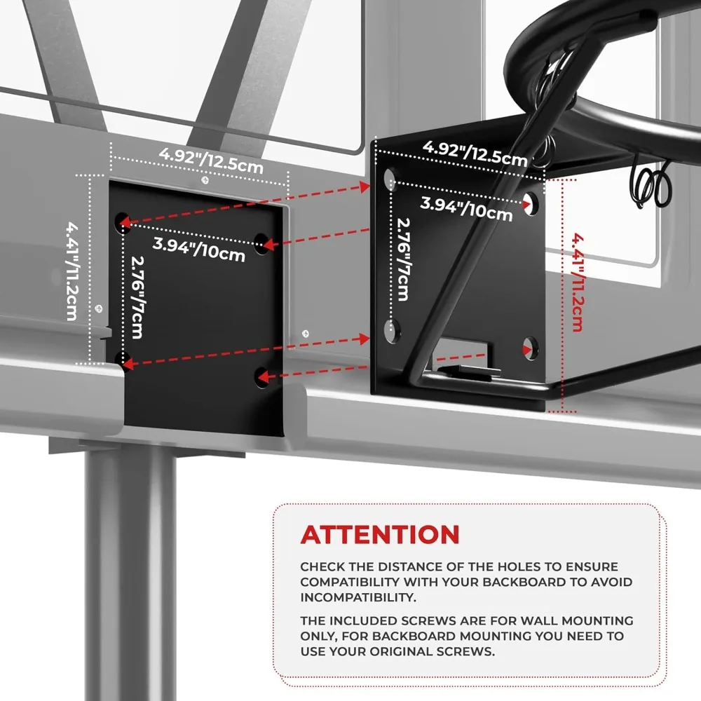 Heavy Duty 18" Breakaway Basketball Rim Outdoor Solid Steel Double Spring All Weather Net