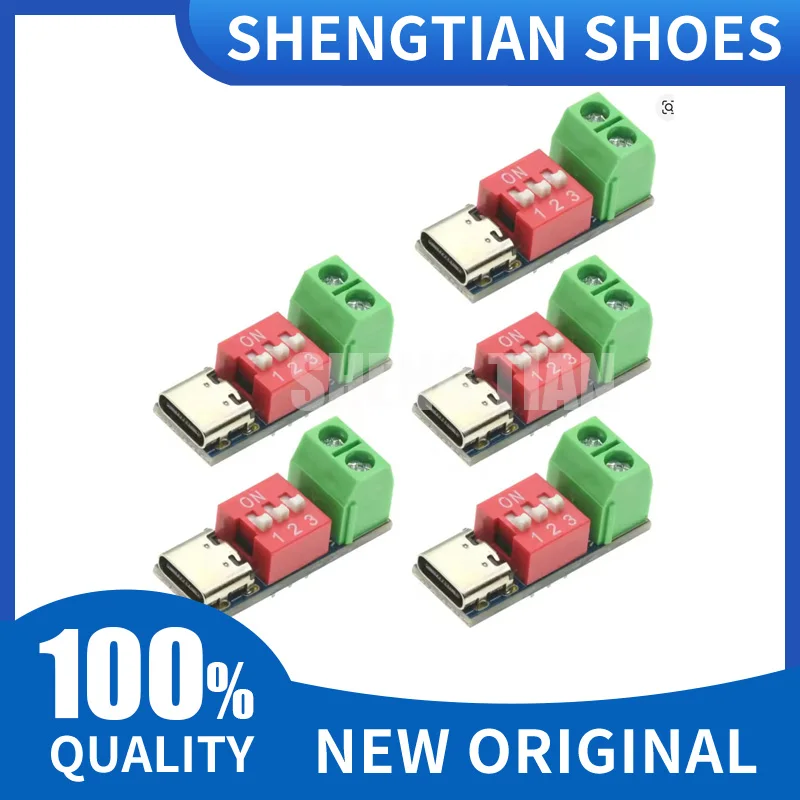 5/10pcs Type-C PD QC Trigger 5V~20V Dial Code Adjustment DC Voltage Power Module Dial Adjustment Voltage Fast Charging Decoy