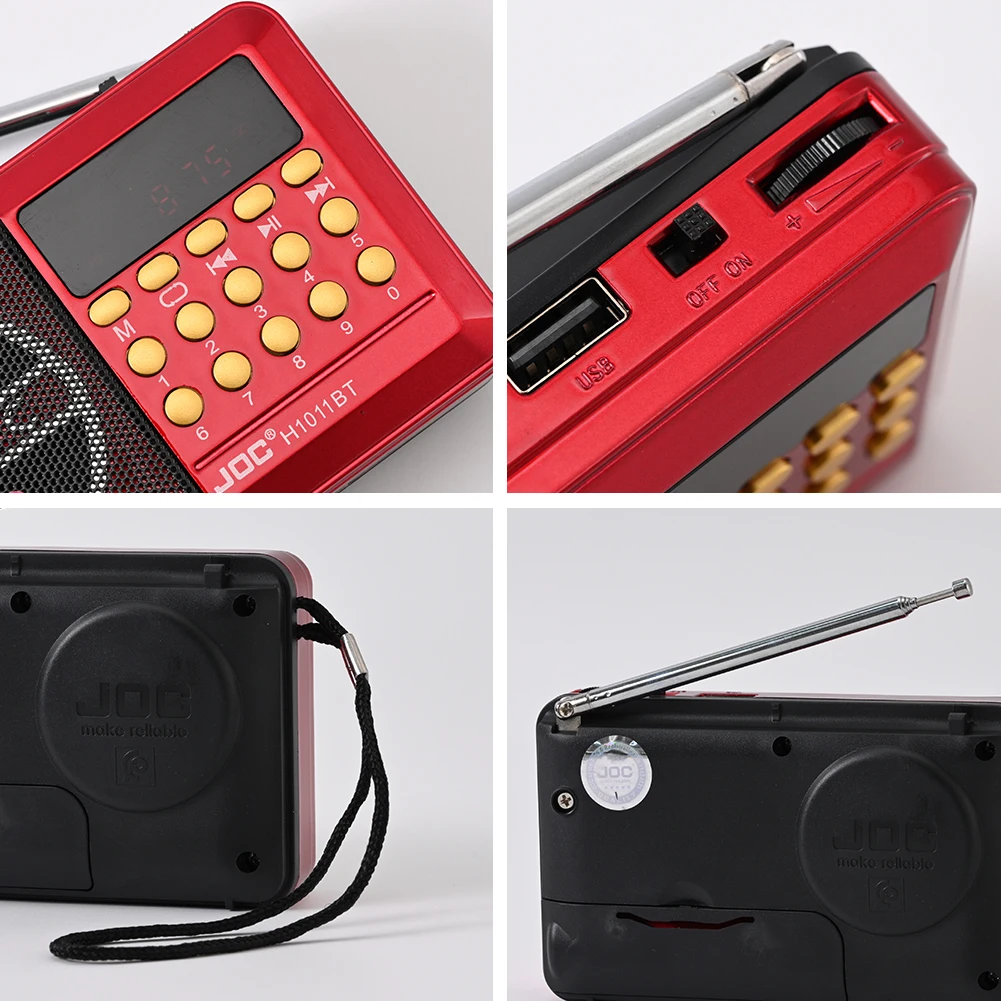 FM Portable Radio Rechargeable Pocket Radio with LED Display for Home Travel Gifts for Seniors Elderly
