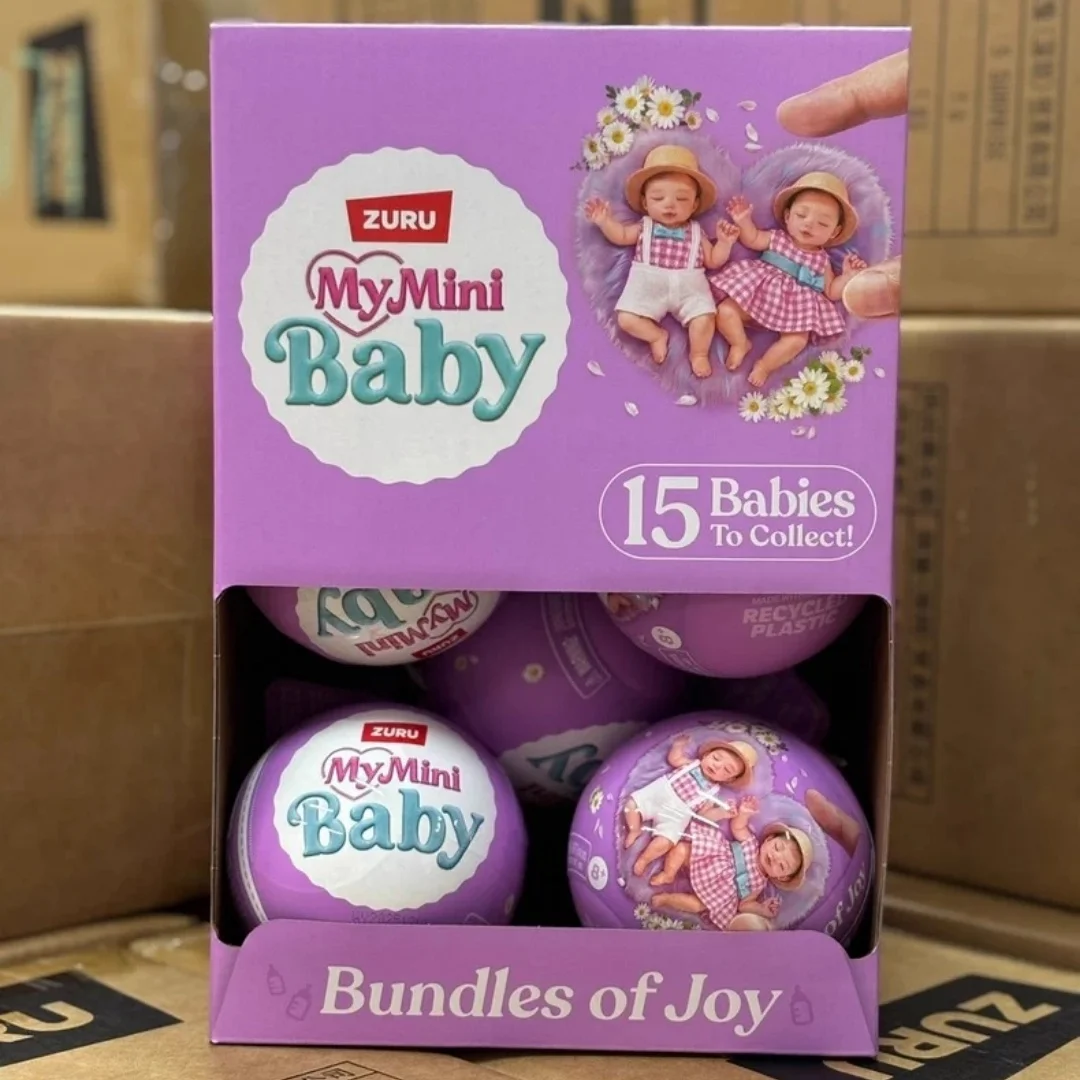 ZURU 5 Surprise My Mini Baby Dolls Series 2 Baby Ball Miniature Dolls Pink Swimming Pool Model Baby High Chair Kids Toys Gifts view 6