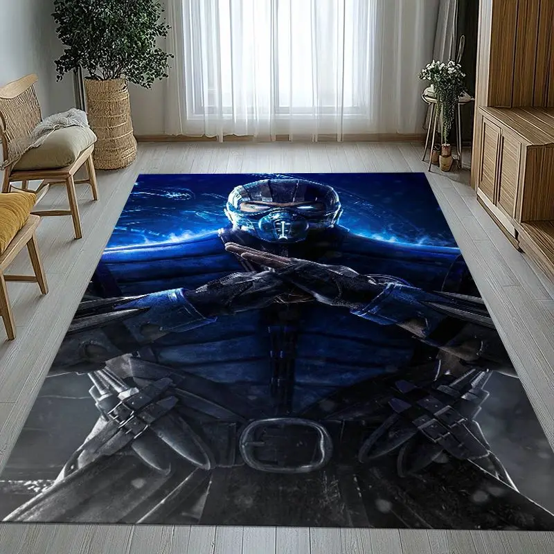 Fighter Mortal Kombat Game Movie Soft Non-Slip Large Area Rug for Living Room,Bedroom Playroom Carpet Mat for Sofa,Home Decor