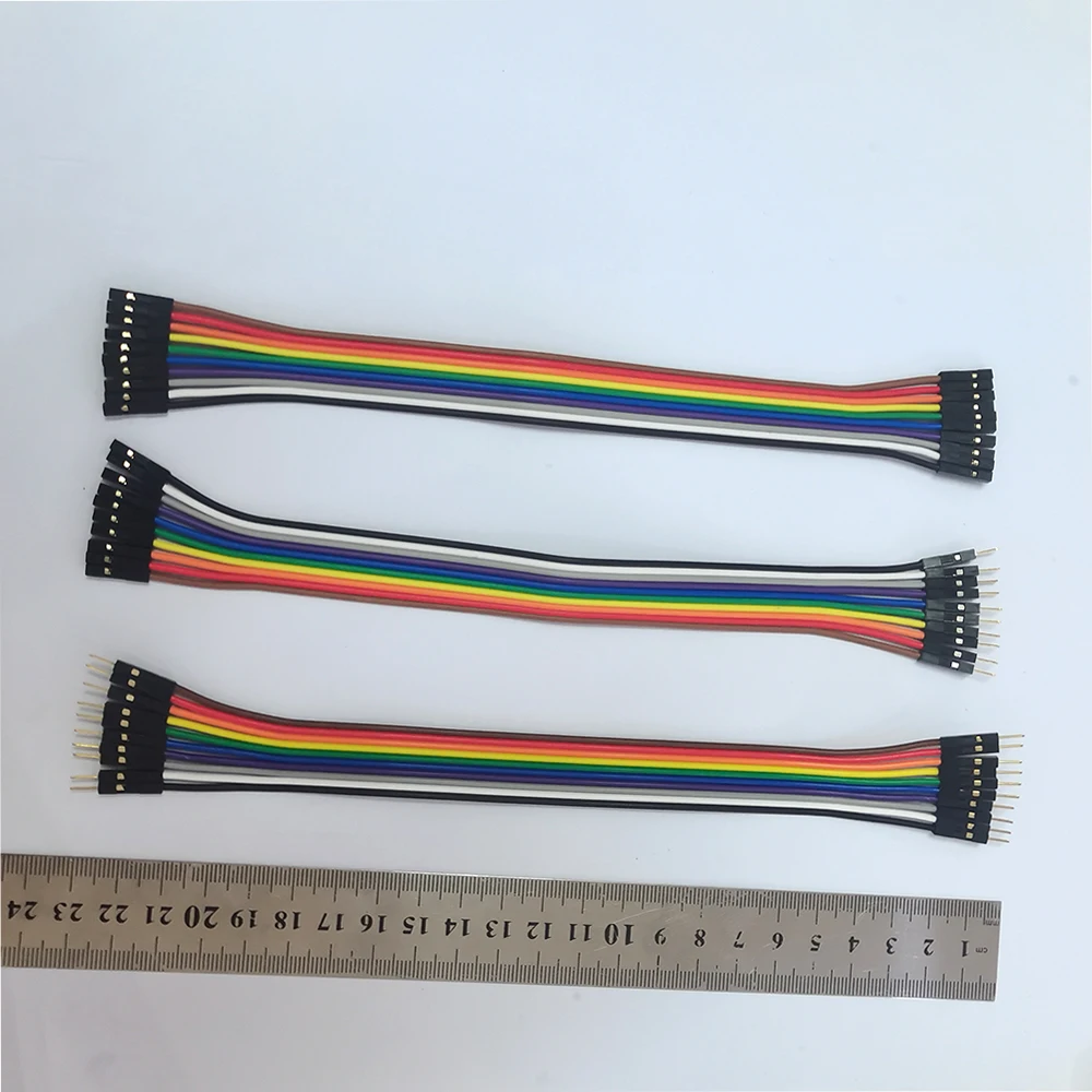 10P Regenbogen-Jumper-Verlängerungskabel, 2,54 mm Rastermaß, Stecker auf Stecker, Stecker auf Buchse, Buchse auf Buchse, Draht für Breadboard DIY, 0,2, 0,3 m, 0,5 m, 1 m – Detail 17