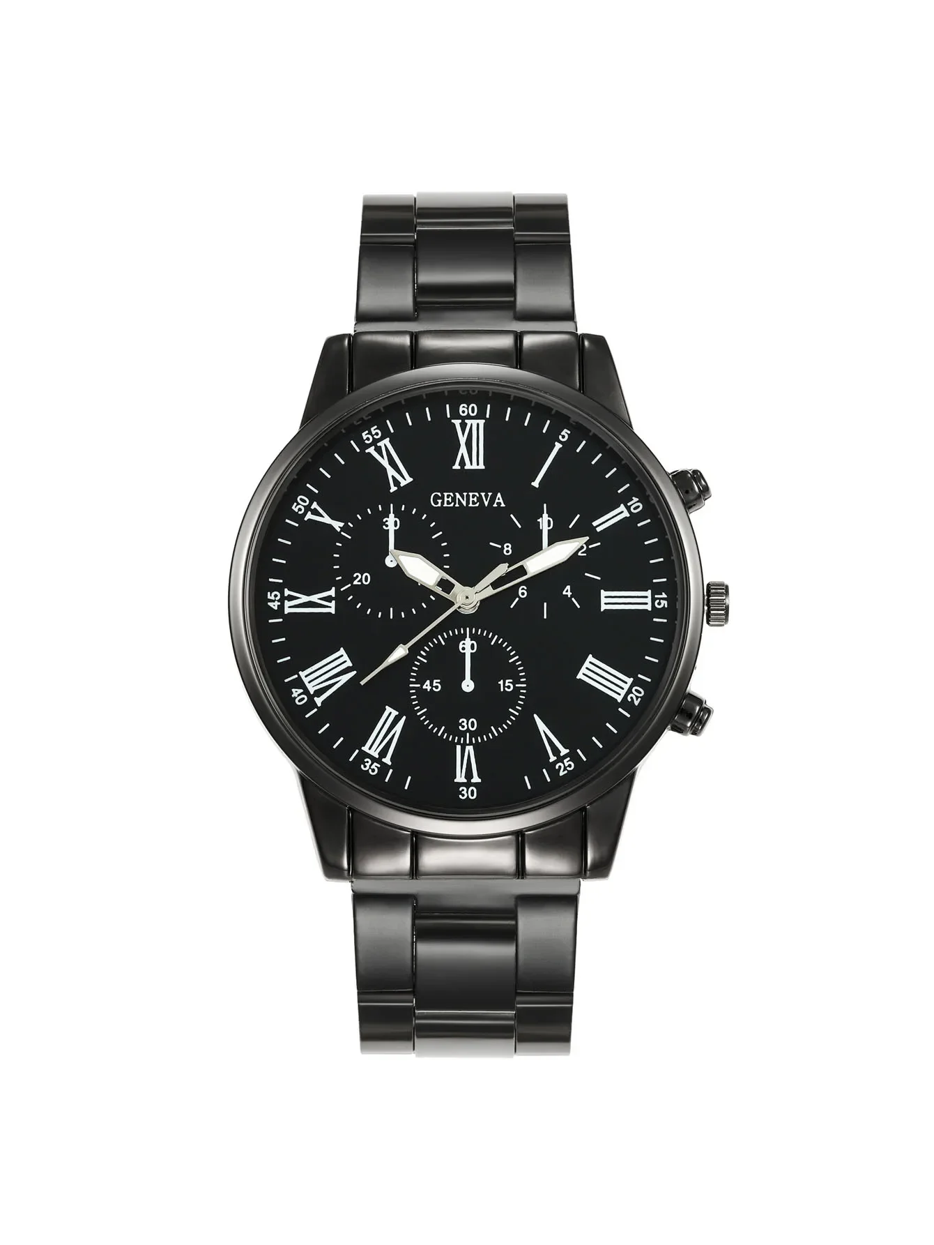 Hot selling men's steel strap watch, atmospheric business quartz high-end feel watch, casual versatile large dial