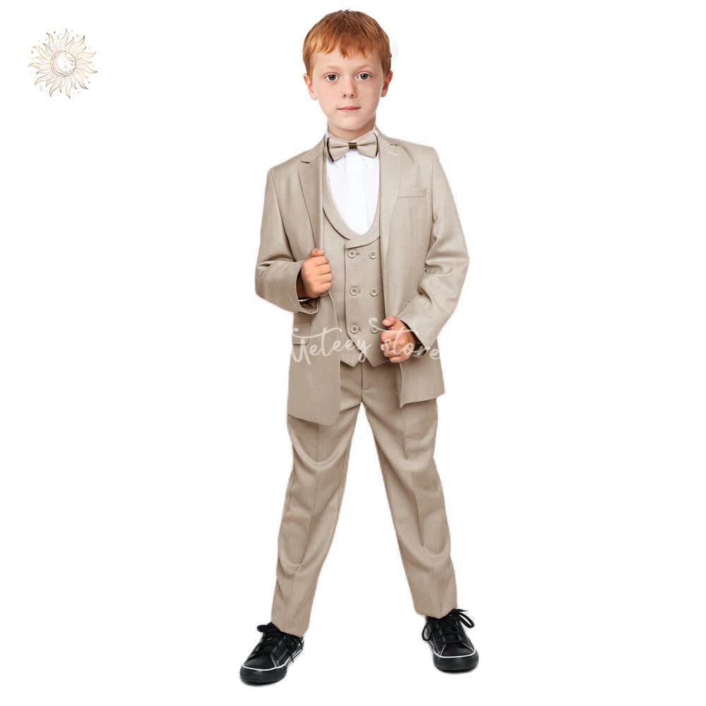 Jungen Blazer Weste Hosen Set Freizeit anzug klassische Kinder 3 Stück Sport mäntel Outfits Jungen Abend garderobe Jungen Anzug