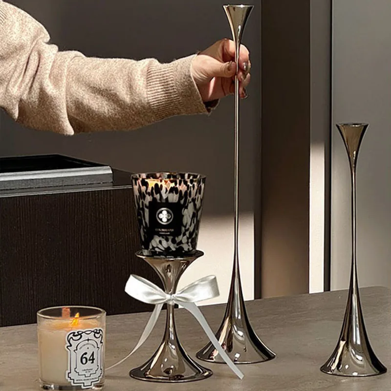 

Set of 3 Metal Candle Holder For Wedding Reception Vases Table Centerpieces For Dining Room Colorful Home Decor