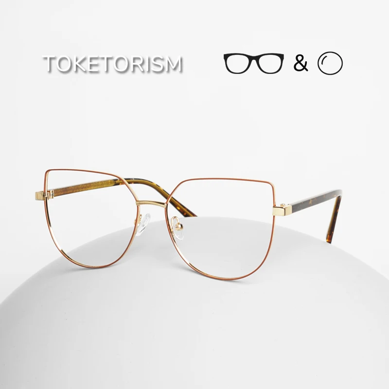 

Toketorism Trendy Blue Light Blocking Reading Glasses Computer Eyewear Female Prescription Eyeglasses