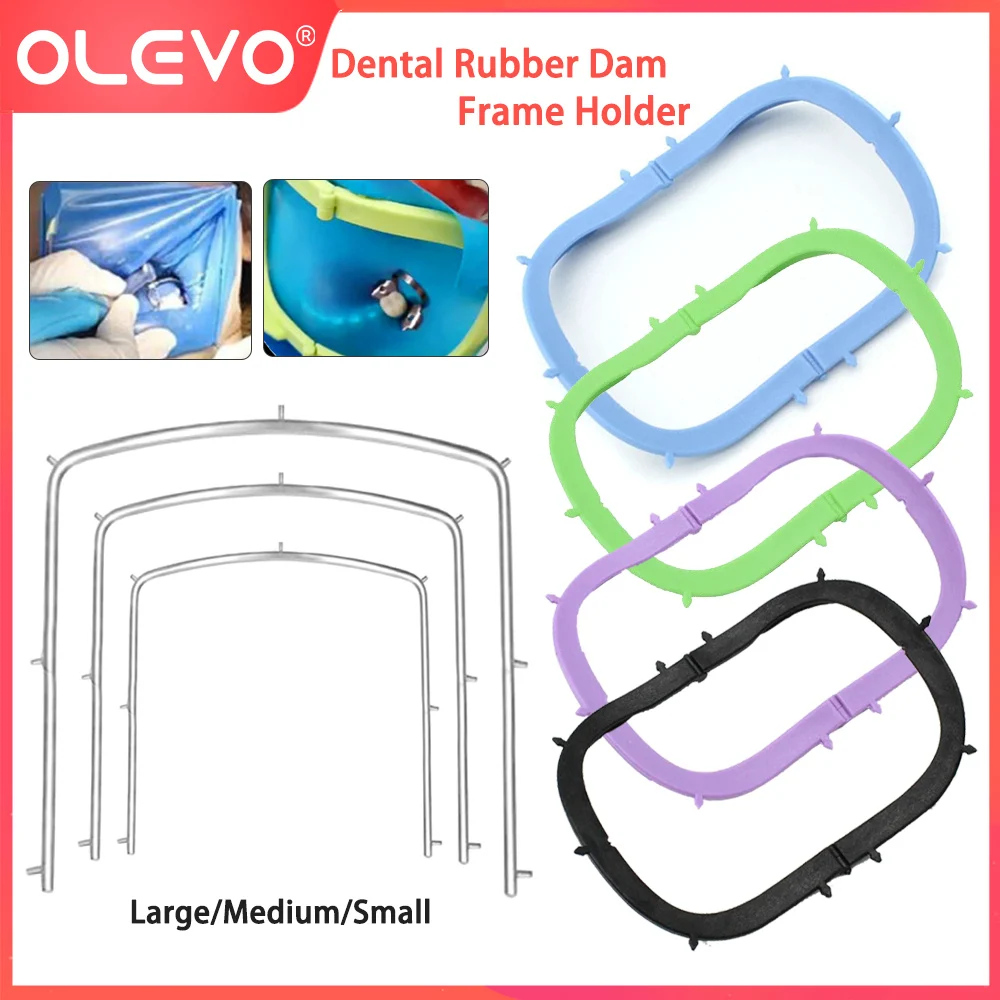 

OLEVO Dental Rubber Dam Frame Holder Foldable Stainless Steel Surgical Clamps Oral Barrier Tools Dentist Instruments Materials