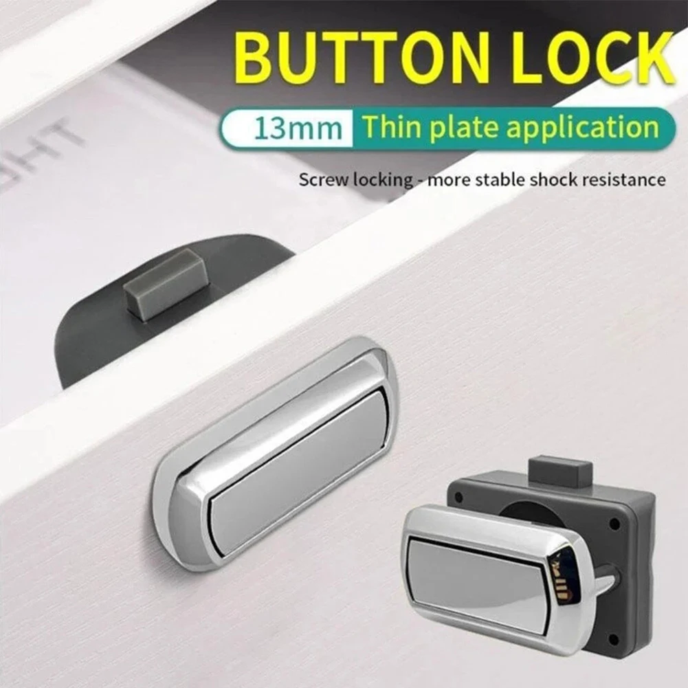 

For Swift Caravan Motorhome Replacement Chrome Drawer Lock Catch Full Mechanism Push-rod Machine Accessories Home Hardware