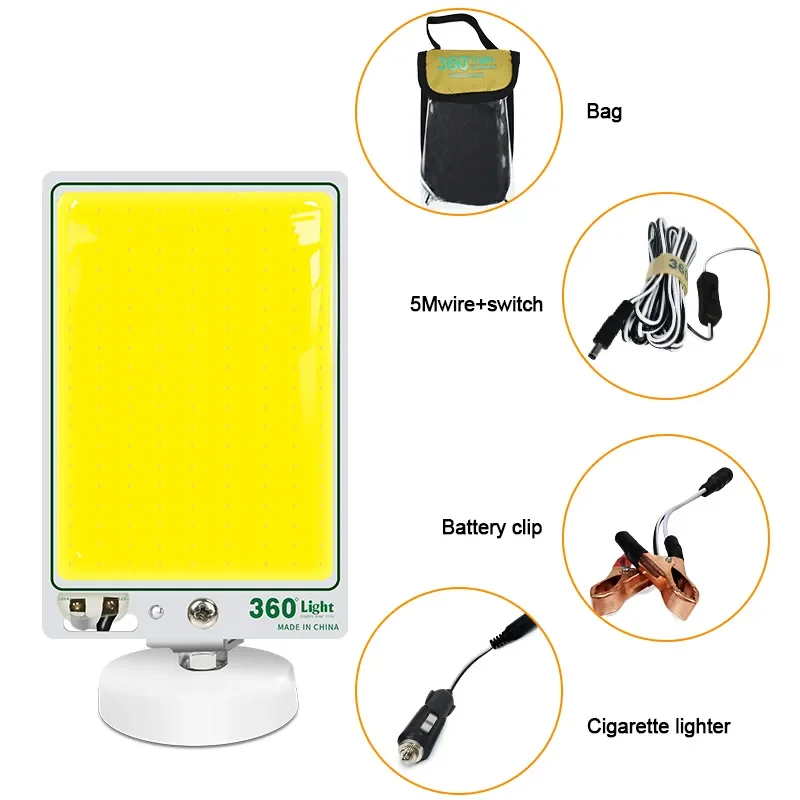 Camping Strong Light with Magnet Zoom, Portable Torch, Tent Light, Work Maintenance Lighting, Upgraded Rechargeable LED COB, New