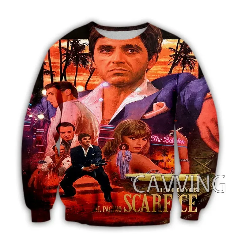 Movie Scarface T-shirts 3D Printing Men/Women Anime Long sleeve T shirt Fashion Harajuku Round neck Y2k Tops Cosplay Man Tees