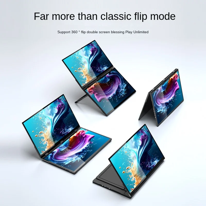 185 Inch IPS 100Hz Touch Portable Display with Folding Design for Computer Gaming Sub Screen Expansion Dual Screen Setup