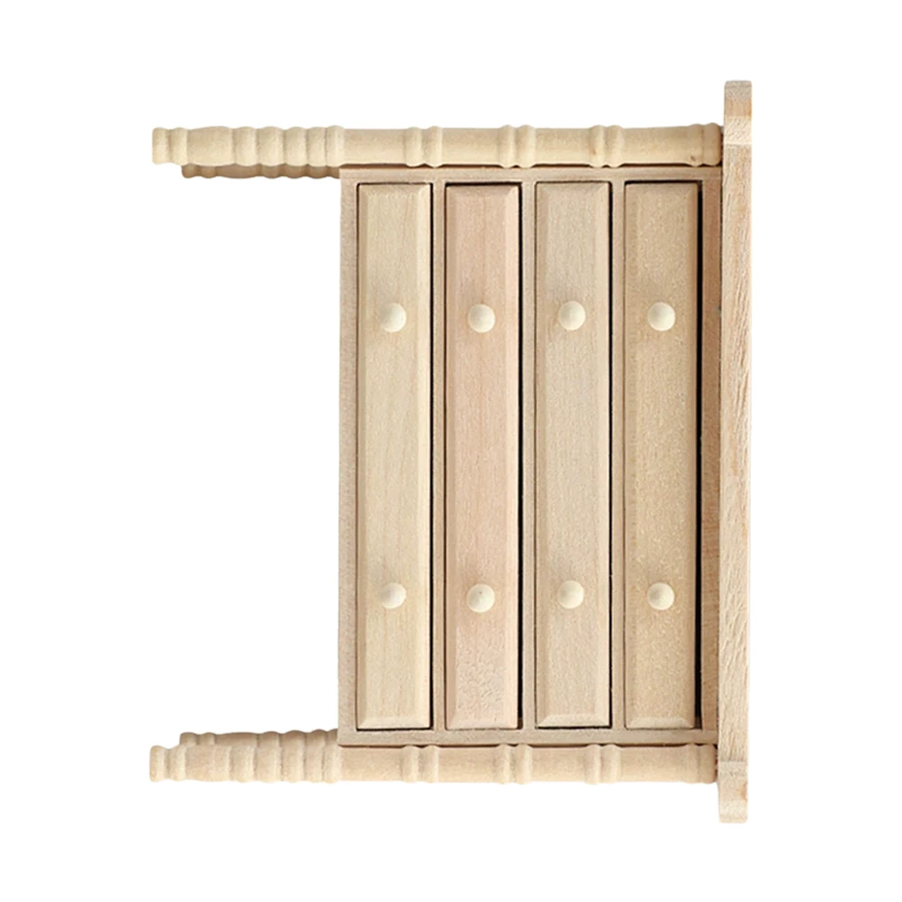 

Mini Wooden Drawer Cabinet Dollhouse Decor Cupboard DIY Small Furniture Storage