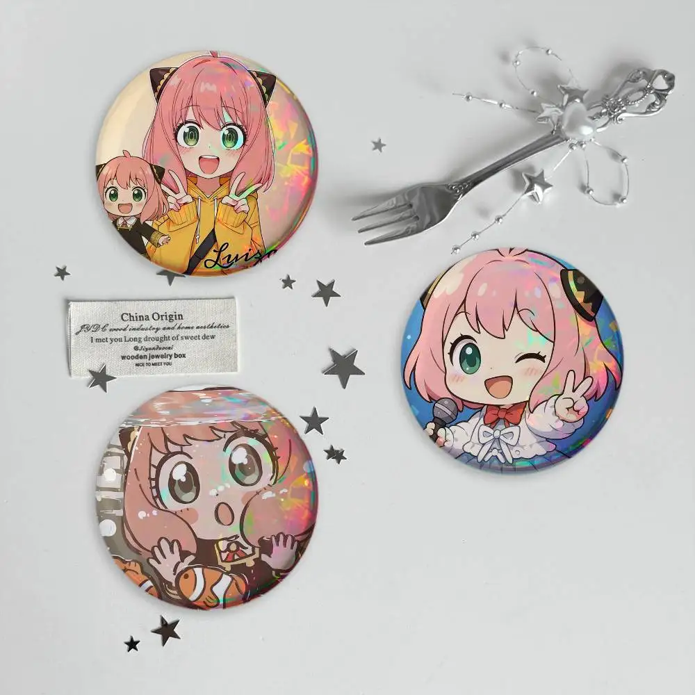 C-Cute Anya Chibi Style Brooches Cartoon Badge Pins Backpack Hat Accessories Friend Gift