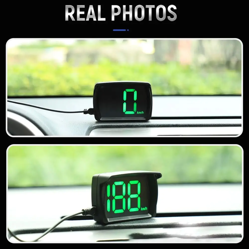 Universelle LED-Autozubehör große Schrift Auto GPS Hud Head-Up-Display digitalen Tachometer