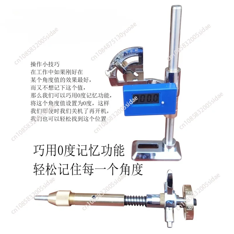 High-Precision Angle Digital Display Gemstone Grinding Machine Manipulator Gem Faceting Machine Handle 32/64/72/80/96 Index Gear