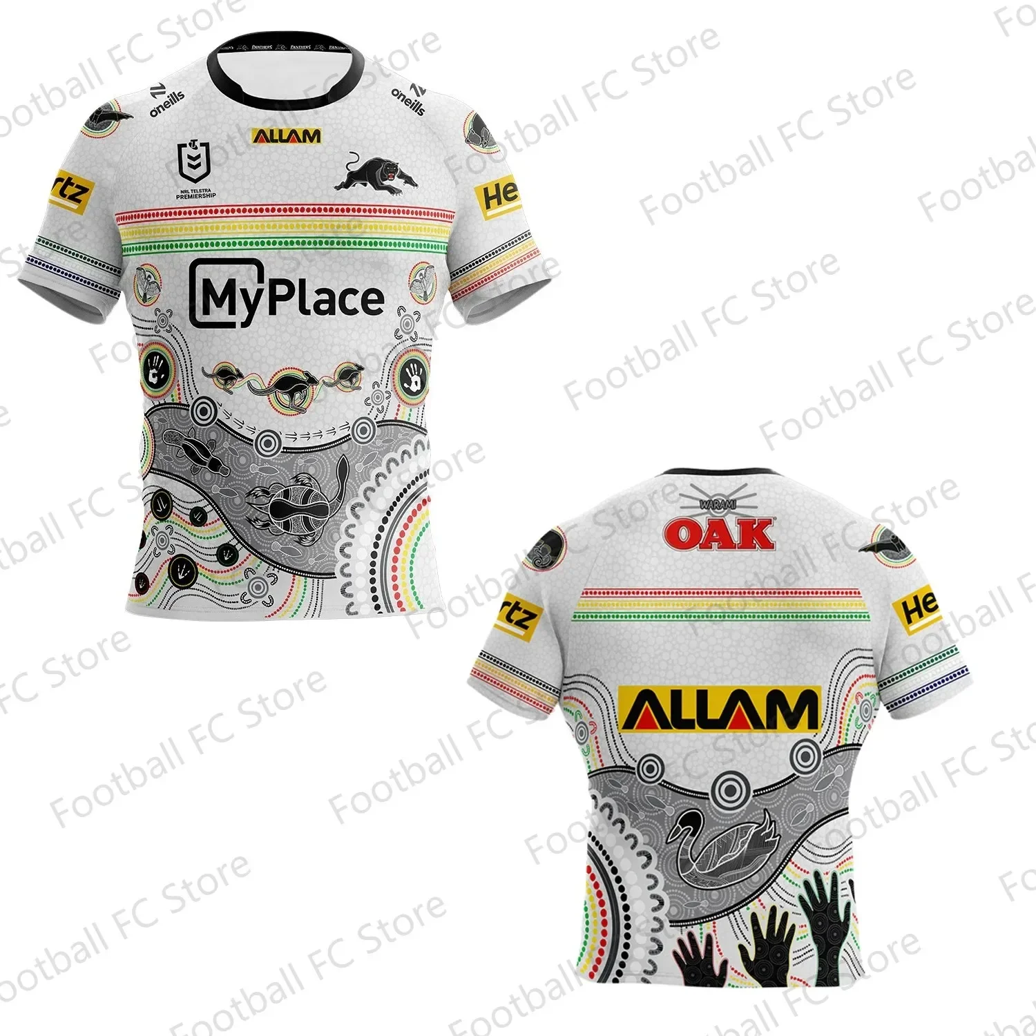 2024 Summer Latest Summer Australian NRL Indigenous Round Jersey 2024 Unisex Training 100% Cotton Jersey Uniform Adult Kit