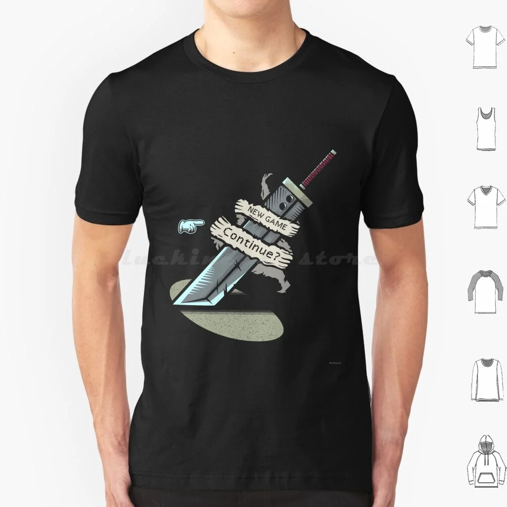 Continue T Shirt 6xl Cotton Cool Tee Final Fantasy Ff7 Final Fantasy 7 Cloud Buster Sword Sephiroth Square Enix Square Enix