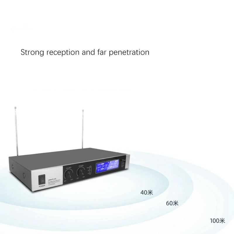Профессиональный ручной U-образный беспроводной микрофон, ручной микрофон KTV, беспроводной микрофон (вилка стандарта США)