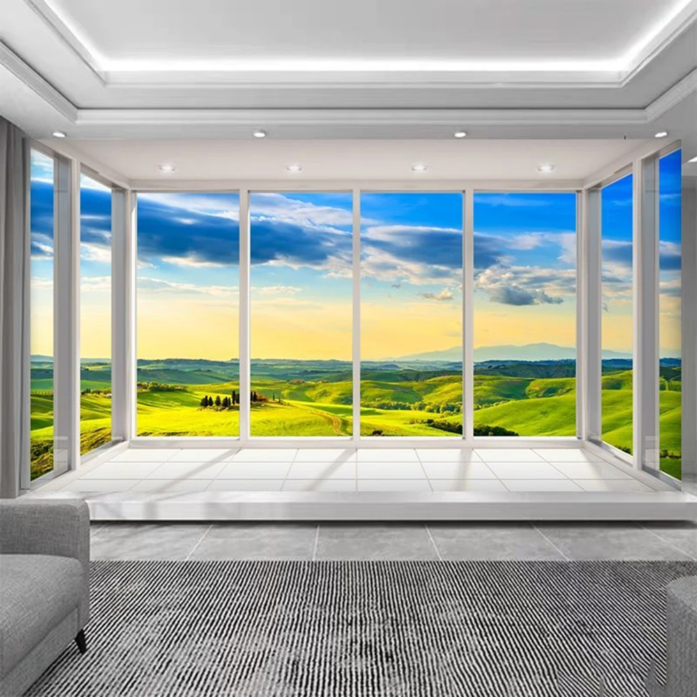 Large Size 3D Visual Extended Space Tapestry, Ins Popular Live Streaming Background Wall Cloth, Aesthetic Wall Hanging Mural for