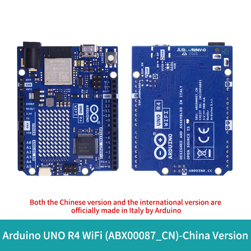 Origineel Arduino UNO R4 WiFi ABX00087 ontwikkelbord, met ingebouwde RA4M1 microcontroller en Esp32-S3