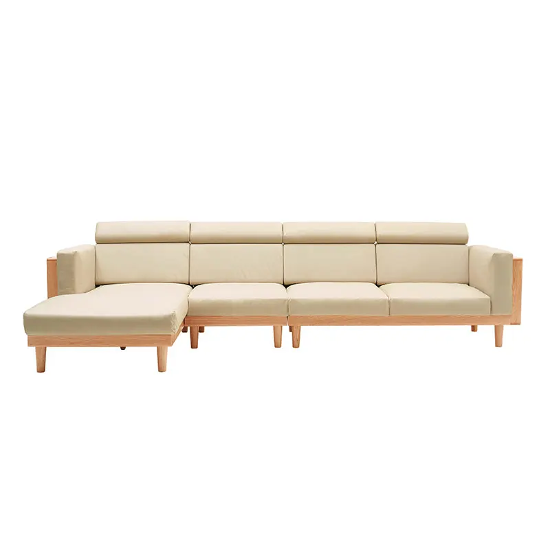 

Modern Design Corner Sofa Set L Shape Sectional Sofa Living Room Fabric Sofa Solid Wood Frame