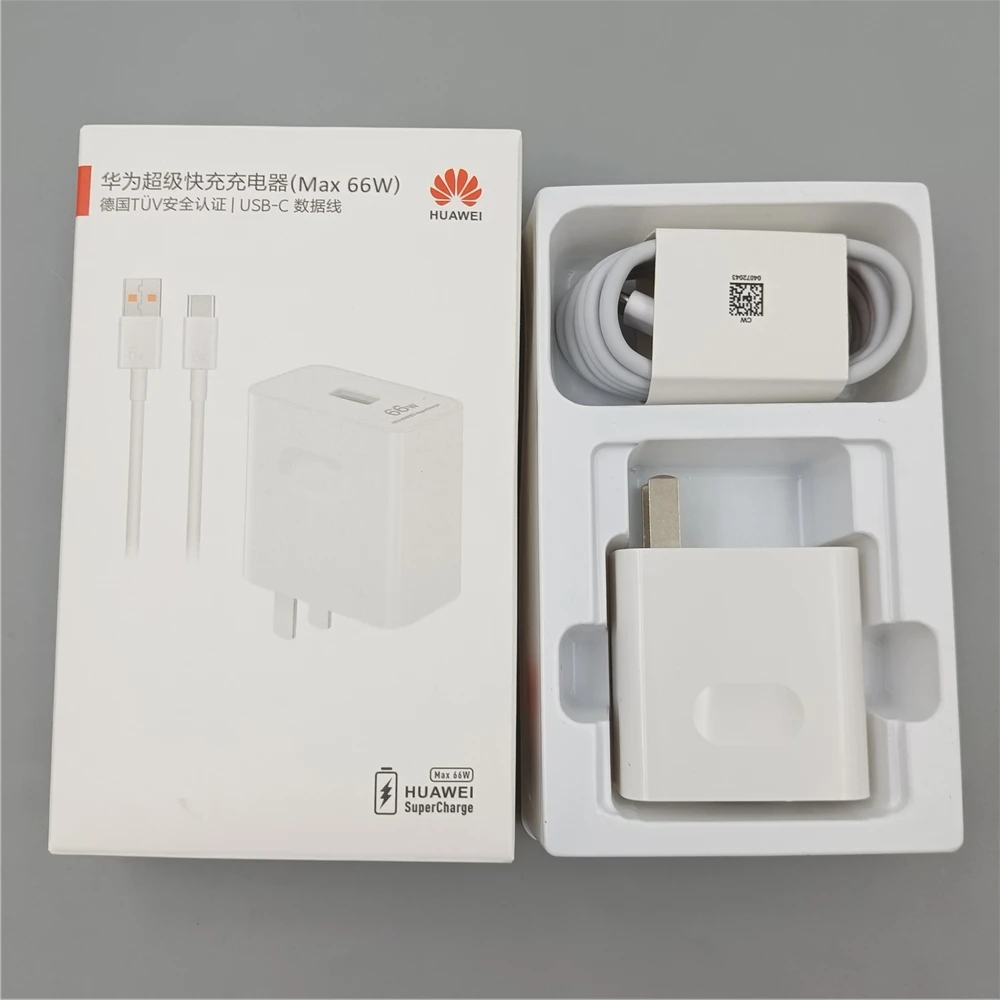 Original 66W Huawei Mate 40 50 Pro Quick Wall Charger Travel SuperCharge 6A Type C Cable For Mate 20 30 RS Pro Nova 8 Se P30 P40