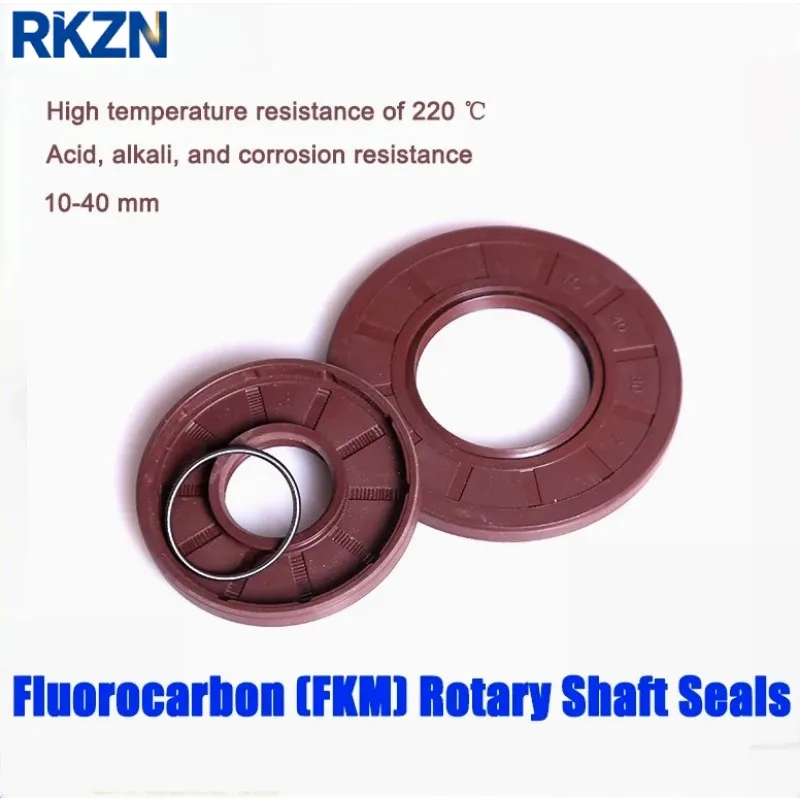 FB/TG4 Fluorine Rubber Skeleton Oil Seal,15/20/25mm ID Lip Seal for Pumps/Motors/Gearboxes (Oil/Water/Chemical Resistance)