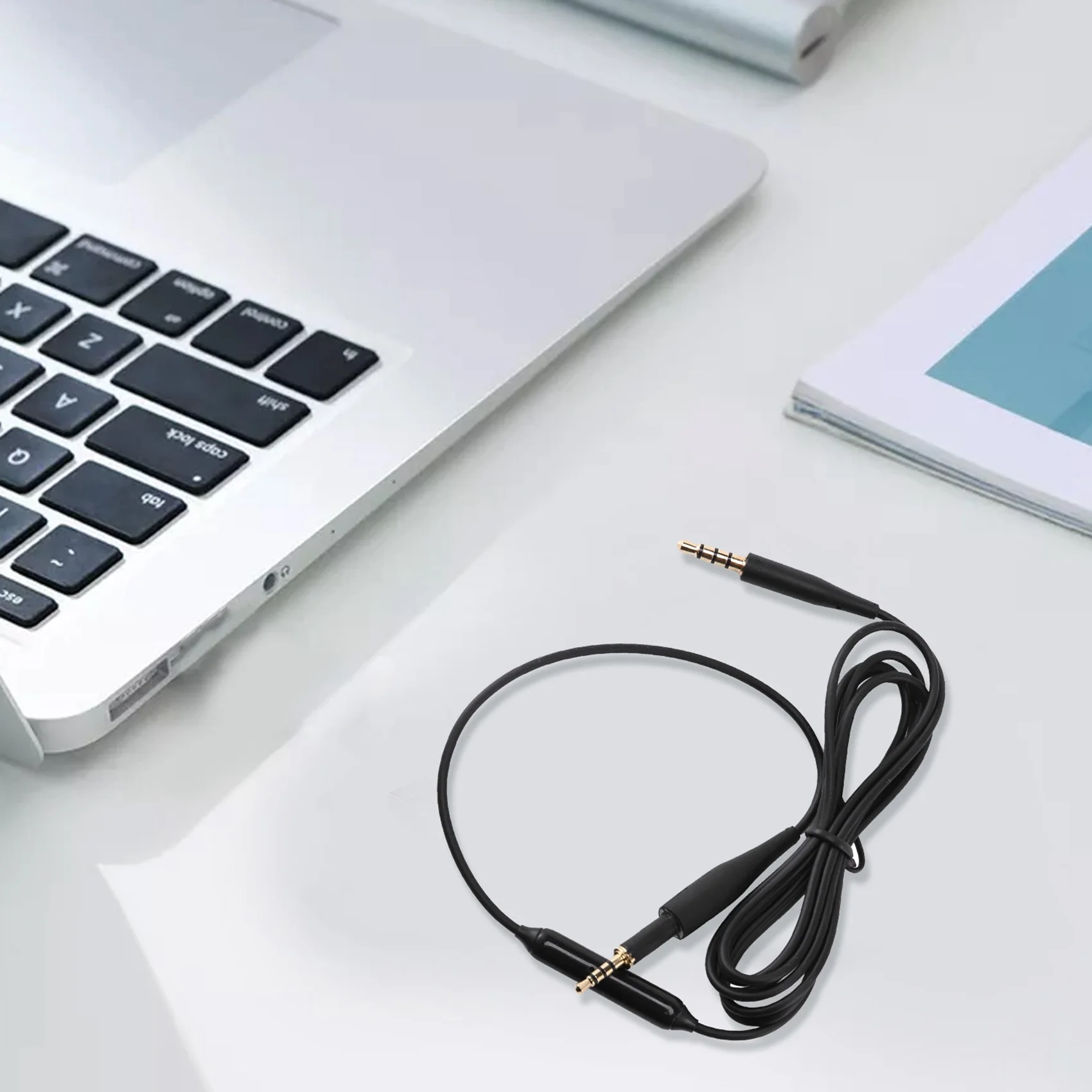 Replacement Cable Audio Cord with Mic Volume Control for AKG K430 K450 K451 K452 Q460 K480 JBL J55 J88 Headphones BlackABGI