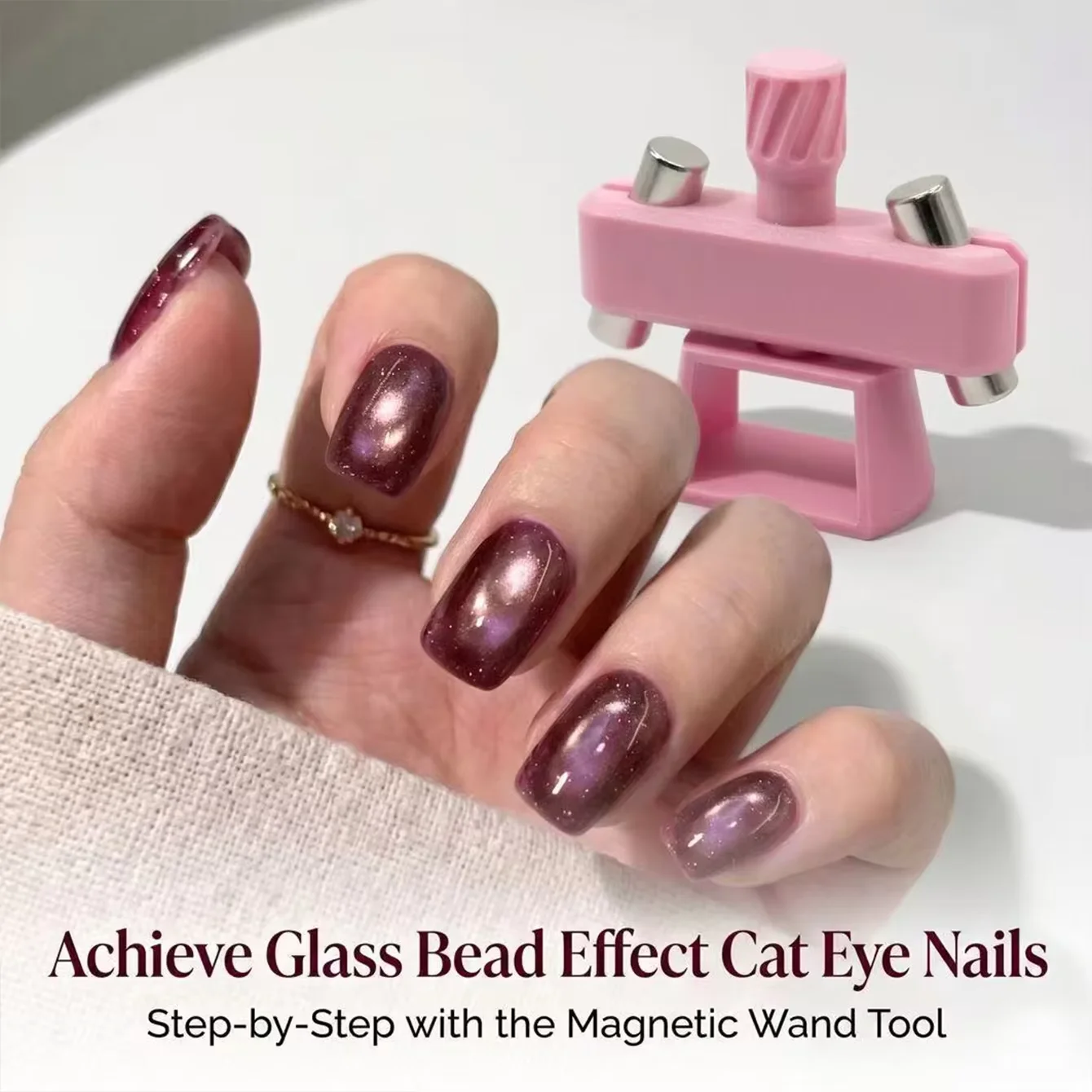 Drehbarer Glasperlen-Gyroskop Katzenauge-Magnet Starker Schnellabsorbierender 3D Magnetischer Nagelkunst Katzenauge-Effekt Nagelzubehör Nagellack – Detail 2