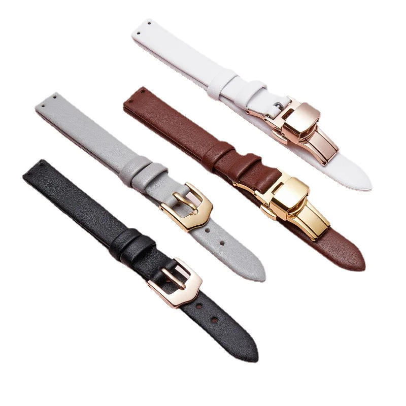 Genuine Leather Watch Band for Victoria Hyde Vh30079 Waterproof Sweat-Proof Soft Comfortable Women Watch Strap 10mm Wristband