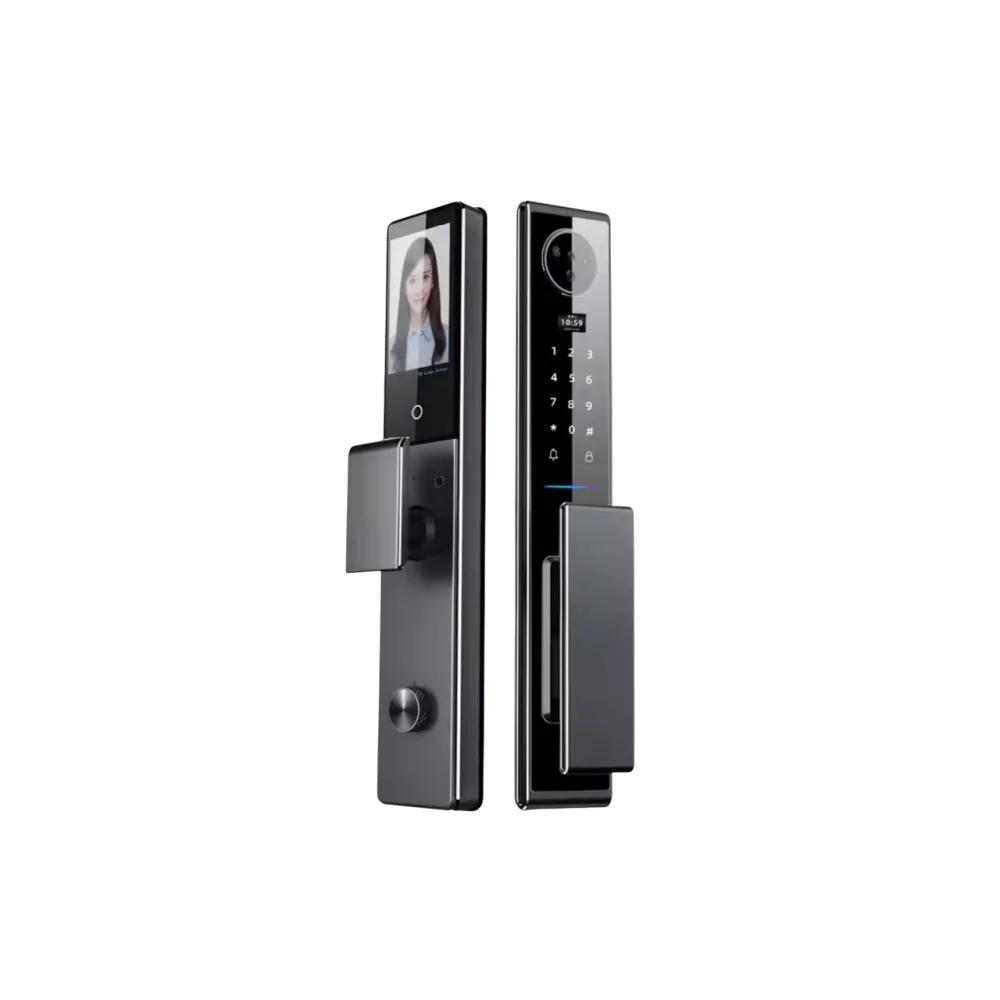 CNC Processing Technology 4.5-inch Large Screen 3D Face Video Intercom WIFI Smart Door Lock with  and Fingerprint