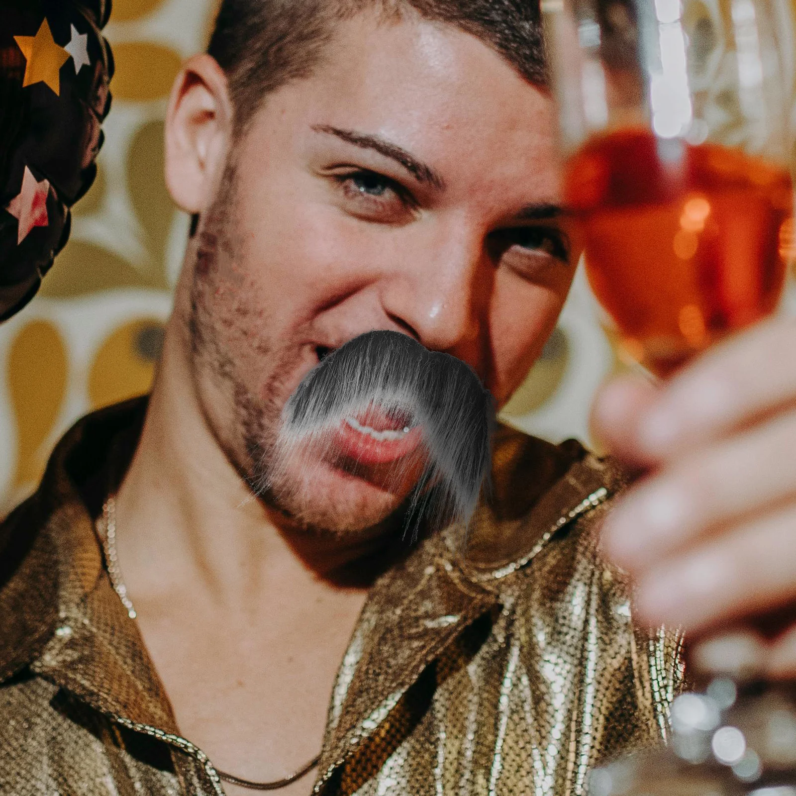 1 قطعة اللحية وهمية شارب واقعي لحية اصطناعية للكبار حفلة الهالوين تأثيري حلي محاكاة حفلة تنكرية ملحق