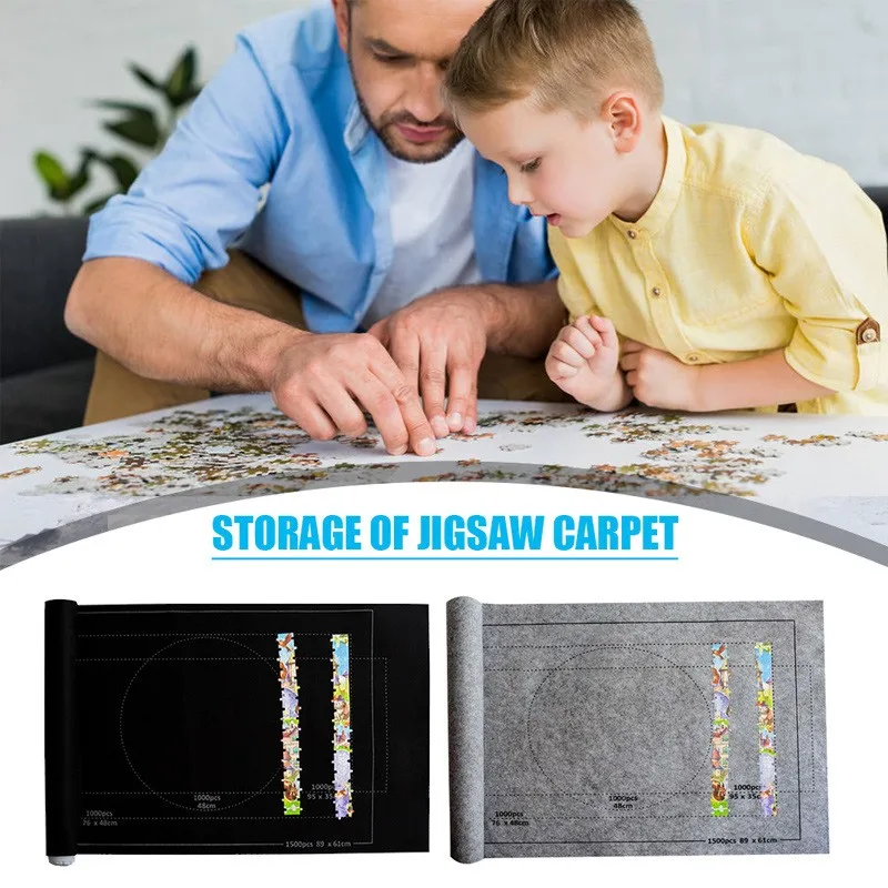 

Puzzles Pad Jigsaw Roll Felt Mat Playmat Puzzles Blanket For Up To 1500 Pcs Puzzle Accessories New Portable Travel Storage Bag