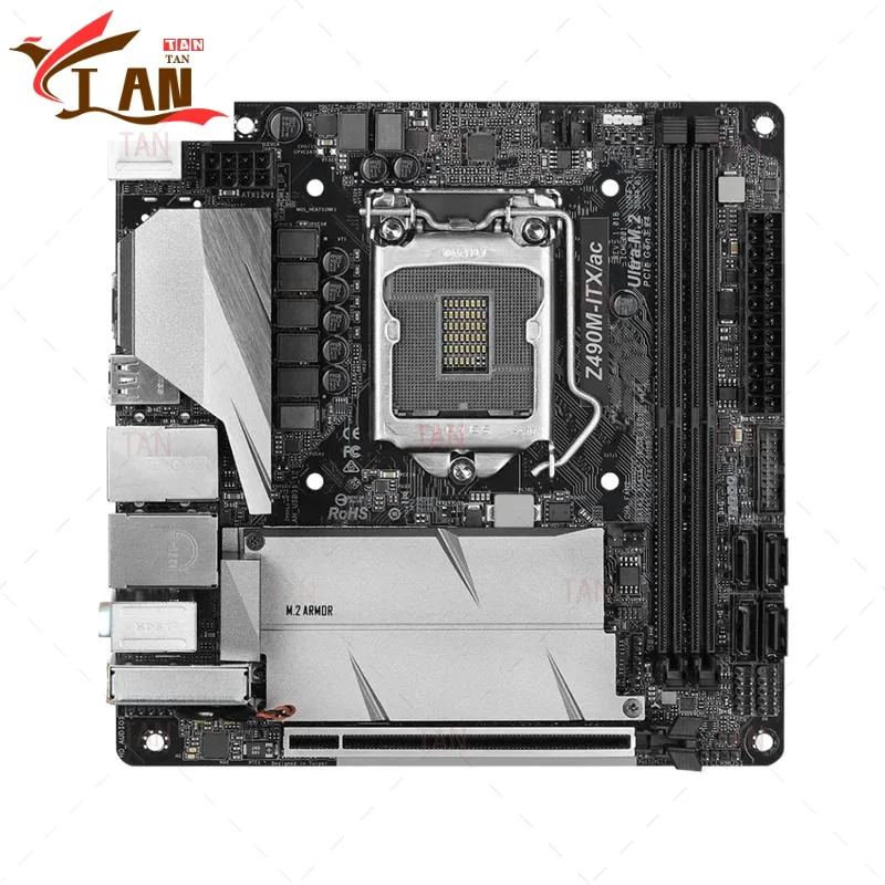 

For Asrock Z490M-ITX/AC Motherboard 64GB HDMI PCI-E3.0 M.2 LGA 1200 DDR4 Mini-ITX 17*17 Z490 Mainboard 100% Tested Fully Work T