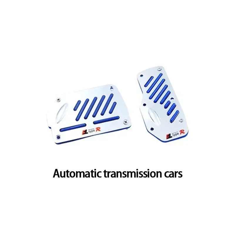 Nieuwe 2/3 Stuks Universele Antislip Aluminium Handgeschakelde Auto Pedaal Cover Set Kit Pedali Rood/blauw/Zilver Auto Accessoires