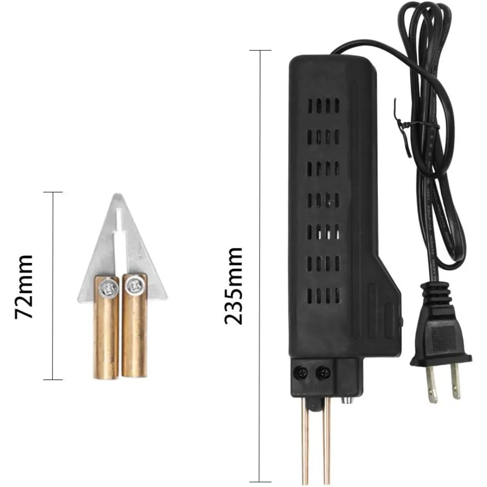 Shkalacar 50W 110V grapadora de plástico caliente, herramienta de reparación de tablero de parachoques de coche DIY con 200 grapas calientes, práctica pistola soldadora de plástico M