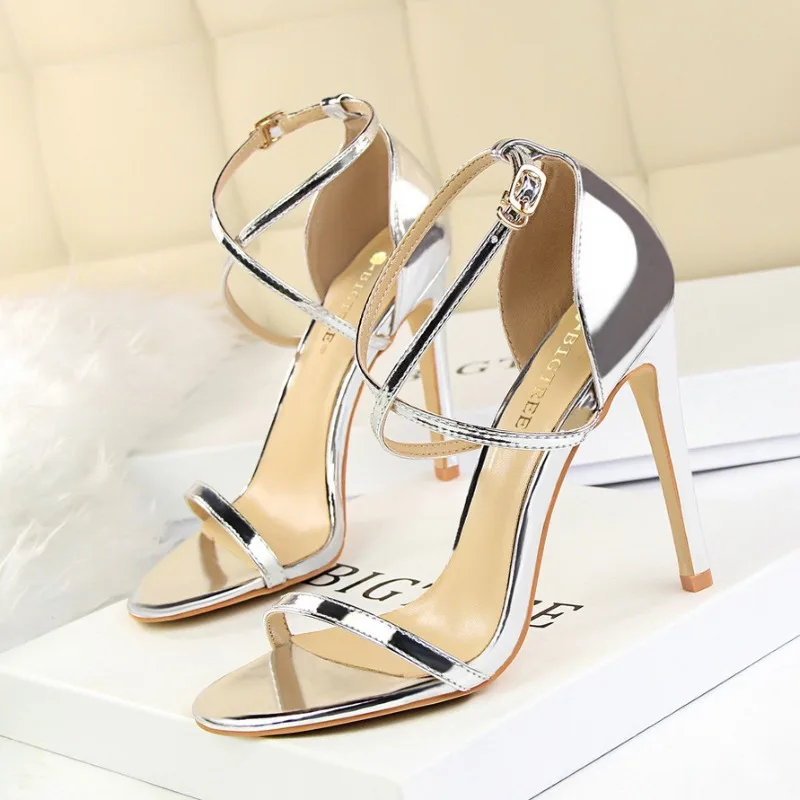 

11cm Super High Heels Women's Sandals Fashion Sexy Open-toe Women Pumps and Heels Luxury Temperament Women Shoes Sandalias Mujer