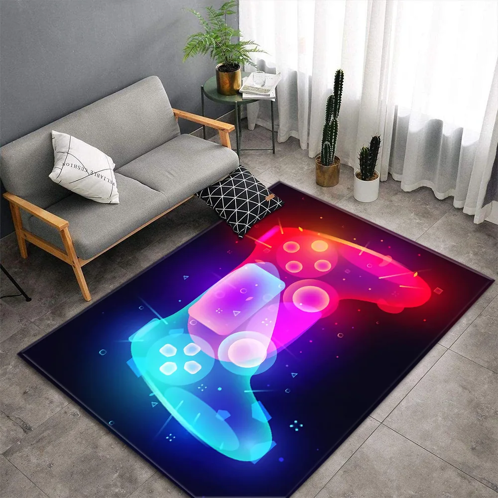 Video Game Gaming Living Room Area Rug Shark Football Soccer Bedroom Carpets for Boys Kids Play Mat Kitchen Rug Bathroom Mat