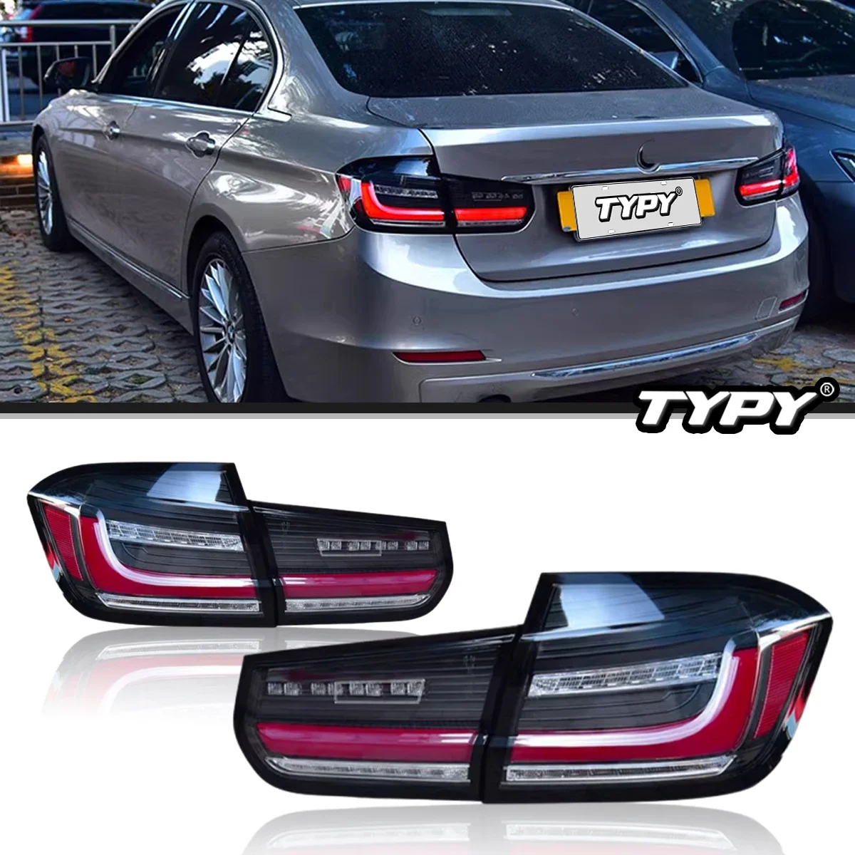 

TYPY Car Tail Lights For BMW 3 Series F30 2013-2018 LED Car Tail Lamps Daytime Running Lights Dynamic Turn Signals