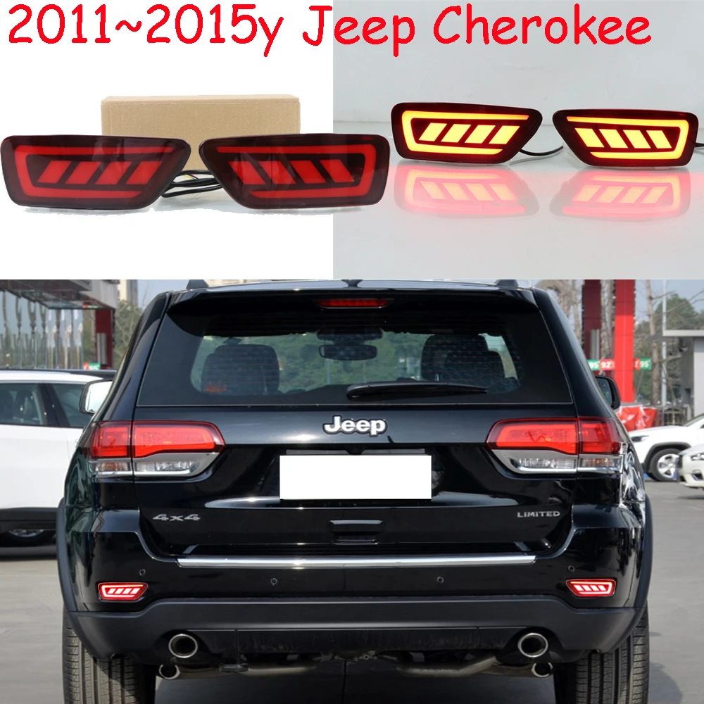 car bumper tail light for Jeep Cherokee taillight LED Reflector 2011~2015y car accessories Taillamp for Jeep Cherokee fog lamp