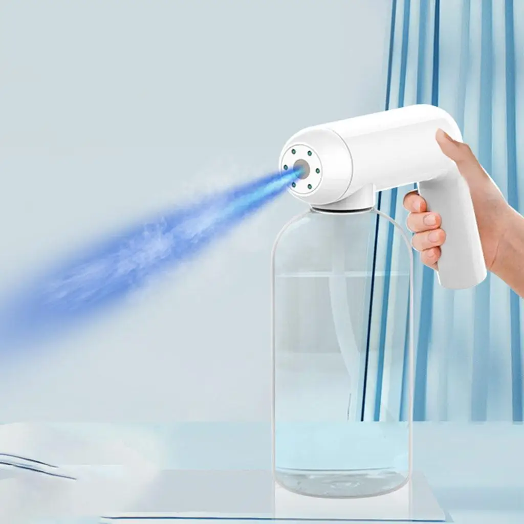Portable Nano Sanitizer Spray Fogger Blue Light for Home Car School Salon