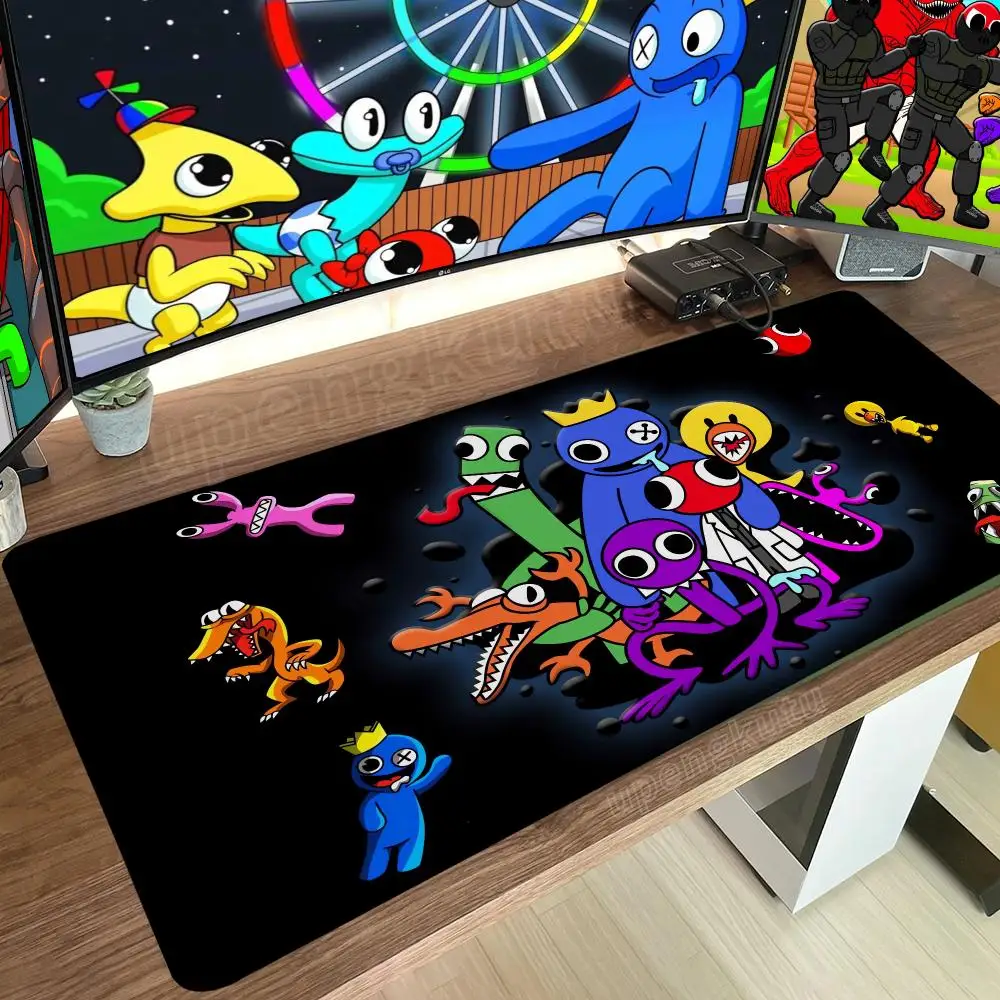 Rainbow Friend Mouse Pad Anime Mats Computer Mousepad Company Desk Pad Aesthetic Large Gaming Mousepads Office Mat 900x400