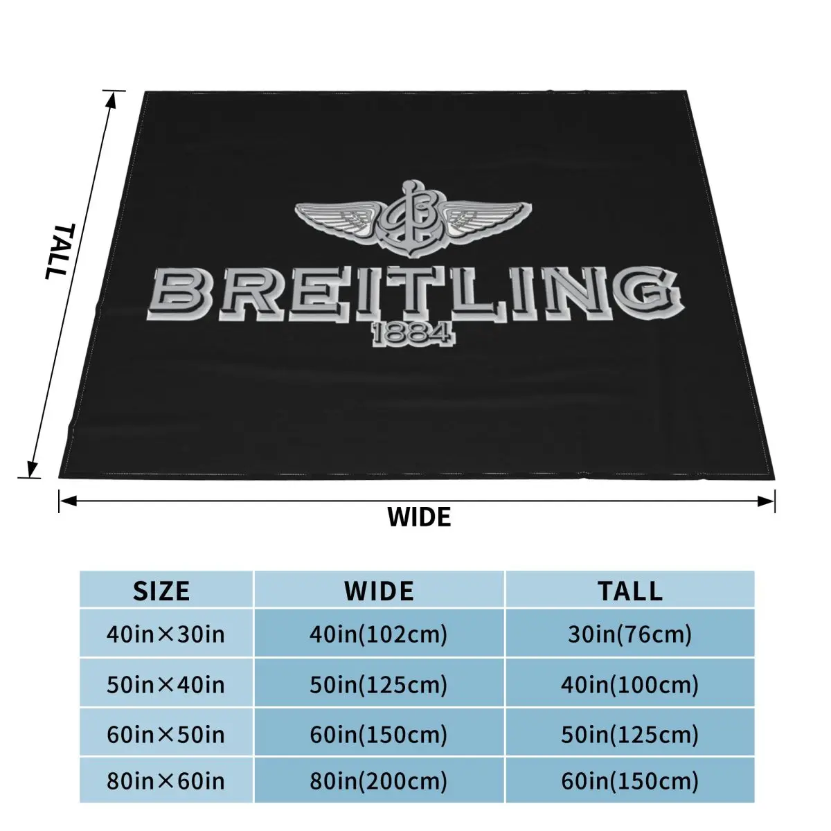 Breitling-logo Watch 1884 Blankets Fleece Spring/Autumn Multi-function Lightweight Thin Throw Blankets for Bedding Bedroom Quilt