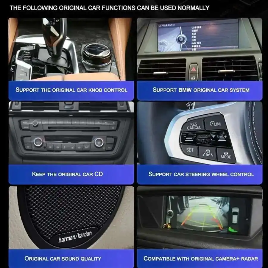 شاشة شفرة سيارة 10.25 بوصة لسيارة BMW 3 4 Series GT F30 2013 - 2019 أندرويد 14 مشغل فيديو الوسائط المتعددة وحدة رأس راديو CarPlay