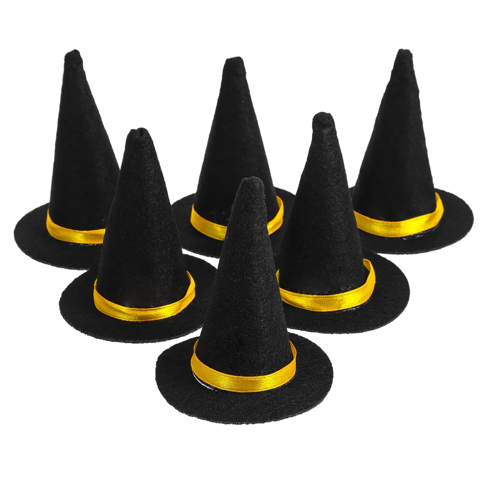 

4 Pcs Felt Hats Soft Reusable Mini Halloween Decorations Party Accessories Bottle Crafts DIY Props
