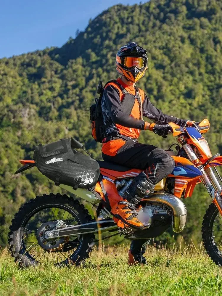 48L 28L 18L Motorrad Wasserdichte Satteltaschen PVC Outdoor Trocken Reise Gepäck Seitentasche für YZ450F WR250F CRF450R CRF300L KLR650