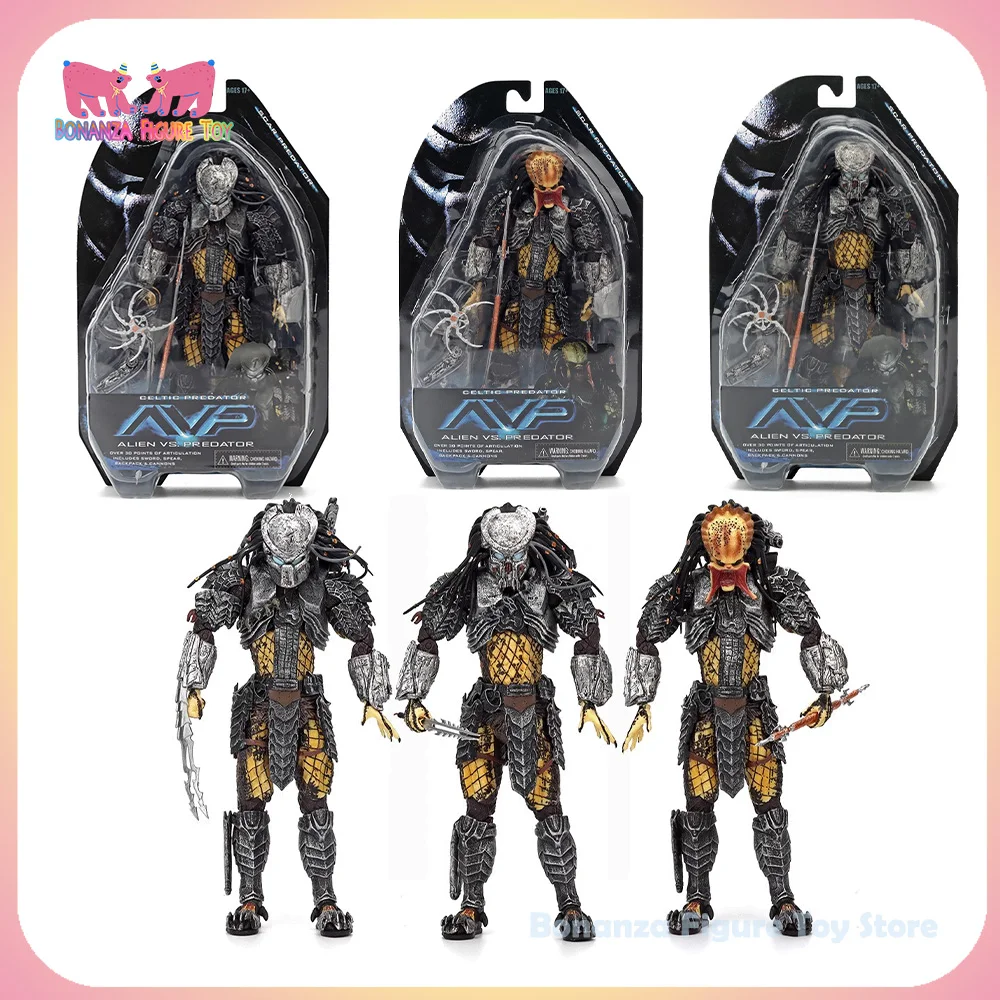 

In Stock Neca Model Alien Vs Predator Celtic Scar Predator 18cm Action Figures Genuine Collect Commemorate Birthday Toys Gift